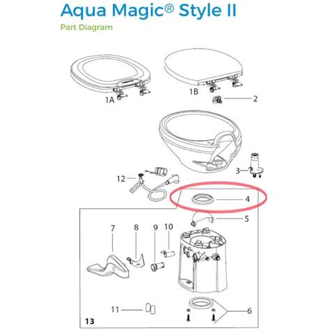 Thetford Aqua Magic Style II toilet ball seal replacement